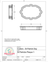 St. Patrick's Plaque 1 Cookie Cutter