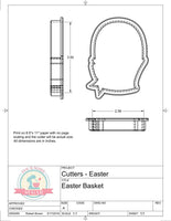 Easter Basket Cookie Cutter/Fondant Cutter or STL Download