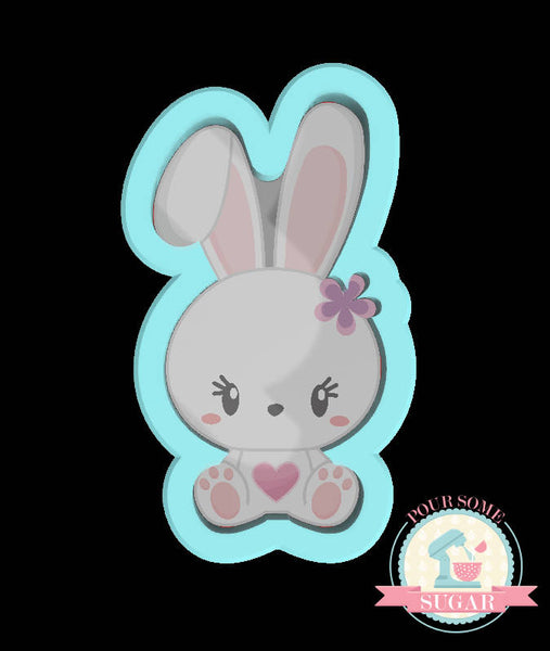 Girl Rabbit (Skinny) Cookie Cutter or Fondant Cutter