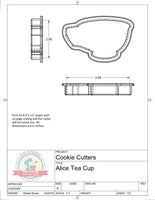 Tea Cup Cookie Cutter/Fondant Cutter or STL Download