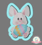 Boy Bunny with Egg Cookie Cutter/Fondant Cutter or STL Download