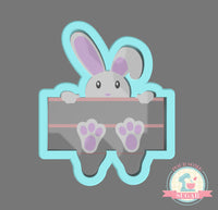 Peeking Bunny Plaque Cookie Cutter