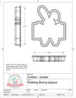 Peeking Bunny Plaque Cookie Cutter