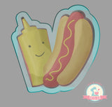 Hot Dog and Mustard Cookie Cutter (We Go Together Like)