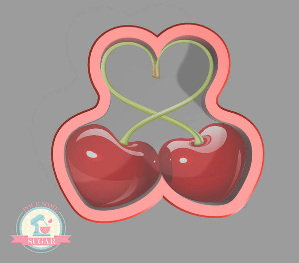 Cherries Cookie Cutter or Fondant Cutter