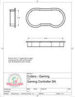 Game Controller SN (Skinny) Cookie Cutter or Fondant Cutter