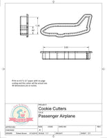 Passenger Airplane Cookie Cutter (Skinny)