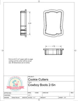 Cowboy Boots Cookie Cutter or Fondant Cutter