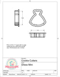 Alice Dress Cookie Cutter/Fondant Cutter or STL Download