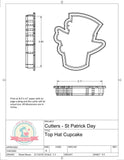 Top Hat Leprechaun Cupcake Cookie Cutter