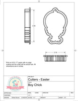 Boy Chick Cookie Cutter/Fondant Cutter or STL Download