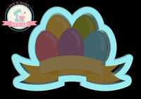 Easter Egg Banner Plaque Cookie Cutter/Fondant Cutter or STL Download