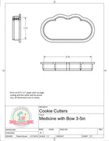 Medicine Pill with Bow (Skinny)/Chubby Medicine Pill with Bow Cookie Cutters/Fondant Cutters or STL Download