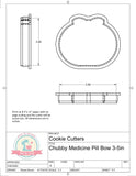 Medicine Pill with Bow (Skinny)/Chubby Medicine Pill with Bow Cookie Cutters/Fondant Cutters or STL Download