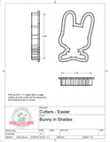 Bunny In Shades Cookie Cutter/Fondant Cutter or STL Download