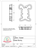 Easter Bunny 1 Cookie Cutter/Fondant Cutter or  STL Download