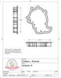 Unicorn 4 Cookie Cutter