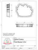Floral Basket Cookie Cutter/Fondant Cutter or STL Download
