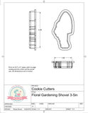 Floral Gardening Shovel (Skinny) Cookie Cutter/Fondant Cutter or STL Download