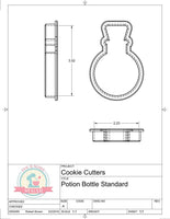 Potion Bottle Cookie Cutter/Fondant Cutter or STL Download