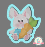 Boy Bunny with Carrot Cookie Cutter/Fondant Cutter or STL Download