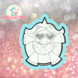 Unicorn Pool Party 1 Cookie Cutter