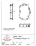 Unicorn Pool Party 2 Cookie Cutter