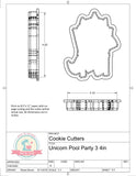 Unicorn Pool Party 3 Cookie Cutter