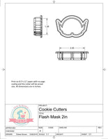 F Mask 1 Cookie Cutter/Fondant Cutter or STL Download