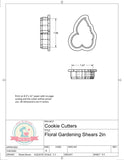 Floral Gardening Shears Cookie Cutter/Fondant Cutter or STL Download