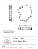 Floral Gloves Cookie Cutter/Fondant Cutter or STL Download