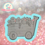 Floral Wagon Cookie Cutter/Fondant Cutter or STL Download