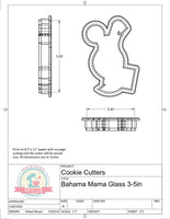 Bahama Mama Glass Cookie Cutter/Fondant Cutter or STL Download