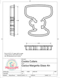 Cactus Margarita Glass Cookie Cutter or Fondant Cutter