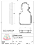 Tequila Bottle/ Tequila Bottle With Tag Cookie Cutter