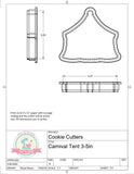 Carnival/Circus Tent Cookie Cutter or Fondant Cutter