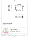 American Mask Cookie Cutter/Fondant Cutter or STL Download