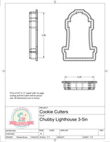 Lighthouse (Skinny) / Chubby Lighthouse Cookie Cutter