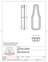 Beer/Soda Bottle (Super Skinny) Cookie Cutter/Fondant Cutter or STL Download