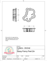 Sassy Fancy Feet Unicorn Cookie Cutter