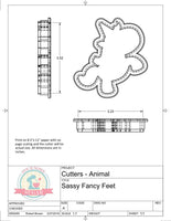 Sassy Fancy Feet Unicorn Cookie Cutter