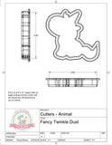 Fancy Twinkle Dust Unicorn Cookie Cutter or Fondant Cutter