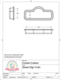 Street Sign Cookie Cutter (Skinny)