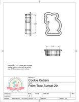 Palm Tree Sunset Cookie Cutter