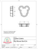 Boy Mouse Skull Cookie Cutter/Fondant Cutter or STL Download