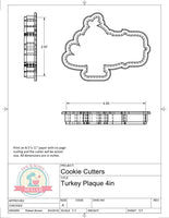 Turkey Plaque Cookie Cutter