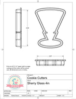 Sherry Glass Cookie Cutter