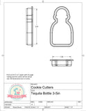 Tequila Bottle/ Tequila Bottle With Tag Cookie Cutter