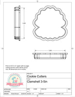 Clam Shell Cookie Cutter or Fondant Cutter