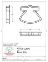 Custom Hanbok Dress Cookie Cutter or Fondant Cutter